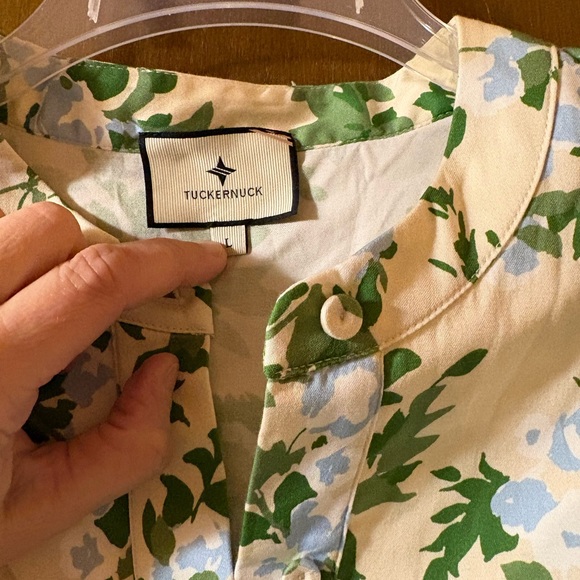 NWT Tuckernuck Royal Floral Shirt Dress - Picture 3 of 8